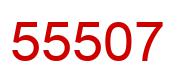 Number 55507 red image