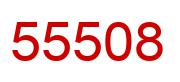 Number 55508 red image