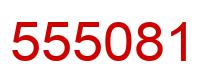 Number 555081 red image
