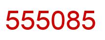 Number 555085 red image