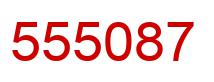 Number 555087 red image