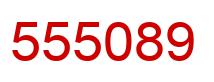 Number 555089 red image