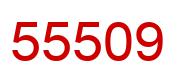 Number 55509 red image