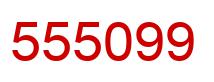 Number 555099 red image