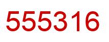 Number 555316 red image
