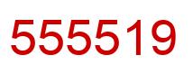 Number 555519 red image