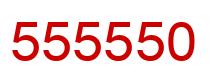 Number 555550 red image