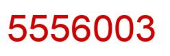 Number 5556003 red image