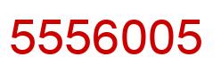 Number 5556005 red image