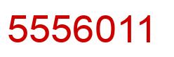 Number 5556011 red image