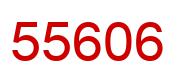 Number 55606 red image