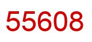 Number 55608 red image