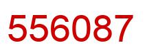 Number 556087 red image