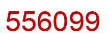 Number 556099 red image