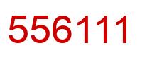 Number 556111 red image