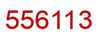 Number 556113 red image