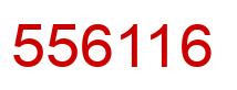 Number 556116 red image