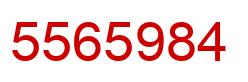 Número 5565984 imagen rojo