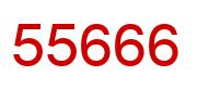 Número 55666 imagen rojo
