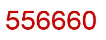 Number 556660 red image