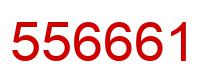 Number 556661 red image