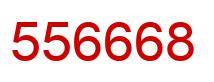 Número 556668 imagen rojo