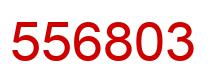 Number 556803 red image