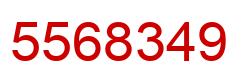 Number 5568349 red image