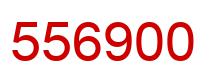 Number 556900 red image