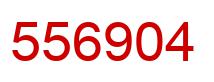 Number 556904 red image