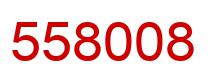 Number 558008 red image