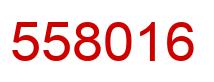 Number 558016 red image