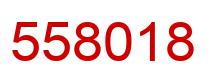 Number 558018 red image