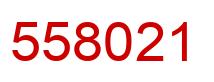 Number 558021 red image