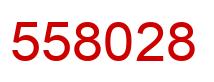 Number 558028 red image