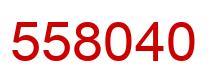 Number 558040 red image