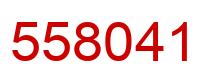 Number 558041 red image