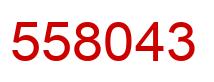 Number 558043 red image