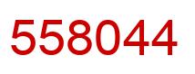 Number 558044 red image