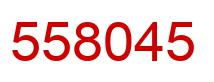 Number 558045 red image