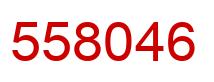 Number 558046 red image