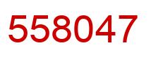Number 558047 red image