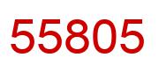 Number 55805 red image