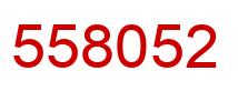 Number 558052 red image