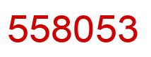 Number 558053 red image