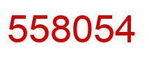 Number 558054 red image