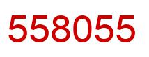 Number 558055 red image