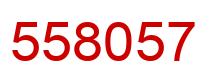 Number 558057 red image
