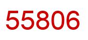 Number 55806 red image