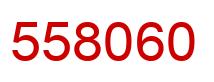 Number 558060 red image